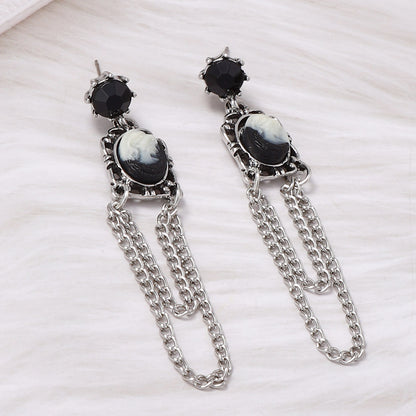 Womens Stylish Retro All-Match Alloy Earrings
