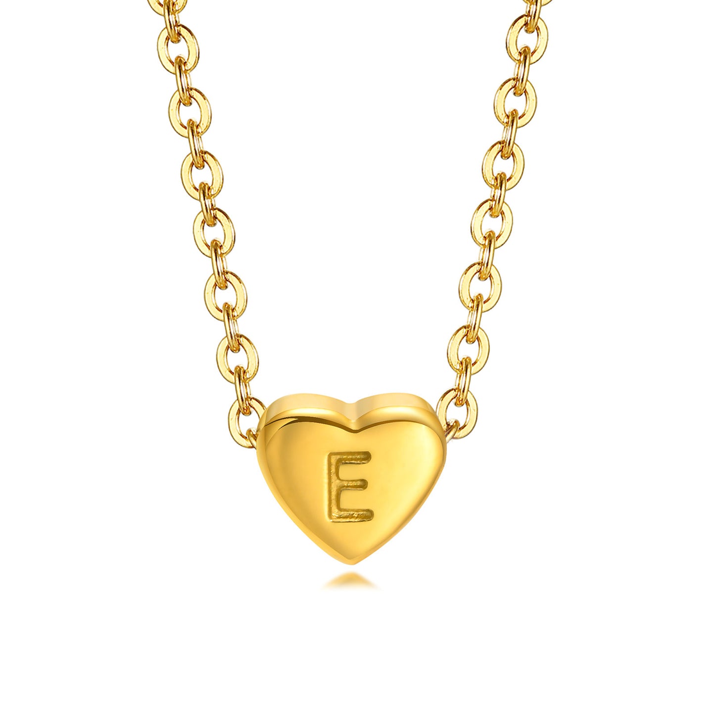 Stainless Steel 26-letter Heart Necklace
