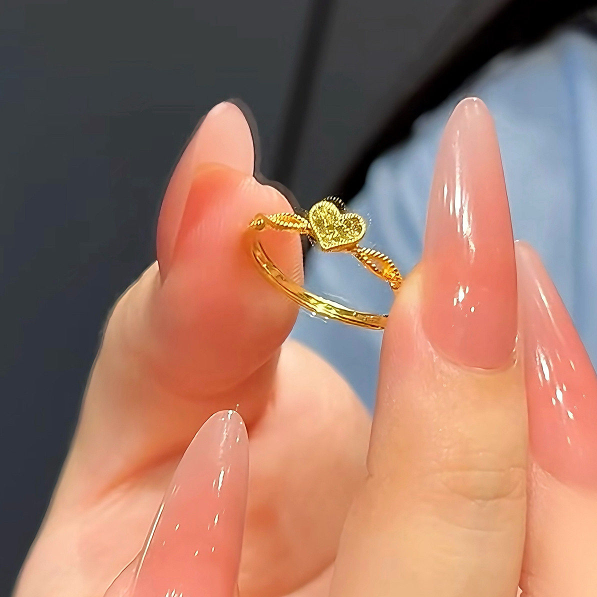 Sui Bing One Hearted Love Ring For Women Adjustable Opening