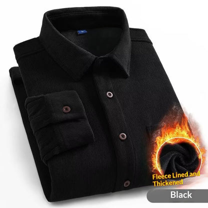 Mens Long-sleeve Brushed Corduroy Shirt