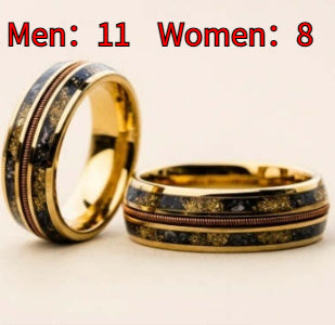 Stainless Steel Wire Ring In Rose Gold For Couples