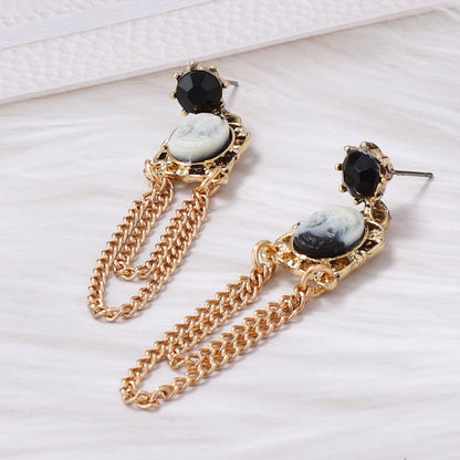Womens Stylish Retro All-Match Alloy Earrings