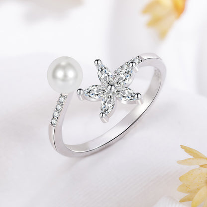 Original Design Pearl Pentagram Ring