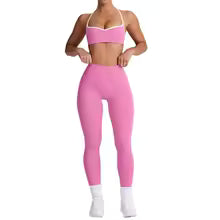 2025 New Women's Yoga Set-High Waist Butt-Lifting Slim Workout Outfit,Backless Sports Bra&Compression Leggings For Yoga, Gym 2 sold