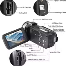 Handheld Touch Screen Digital Camera 8K WIFI High Definition for Travel Wedding Vlog with Auto Recording Feature from Mainland C