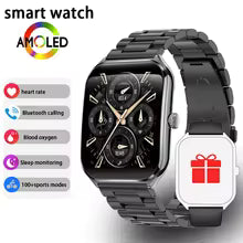 New Ultra Thin Smart Watch men 1.96" AMOLED 360*360 HD Pixel Display Always Show Time Call Reminder Smartwatch Ladies For huawei