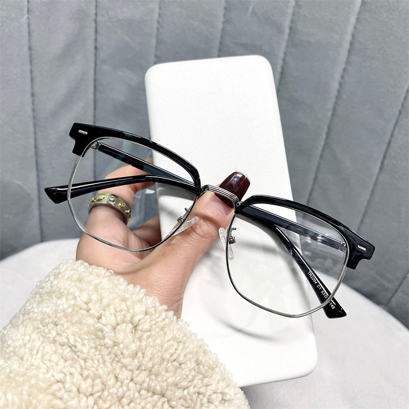 Large-frame Blue-light-blocking High-definition Myopia Glasses