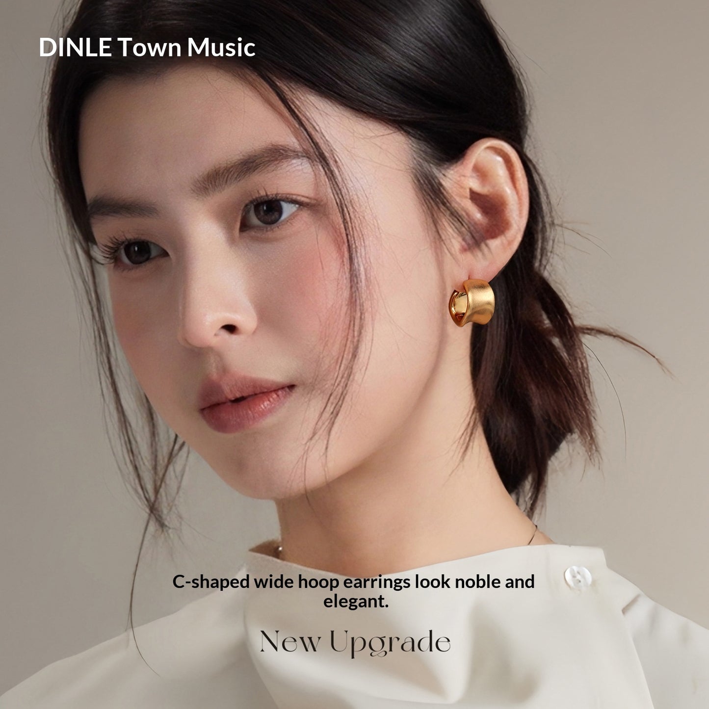 Simple Retro Design Womens Alloy Hoop Earrings