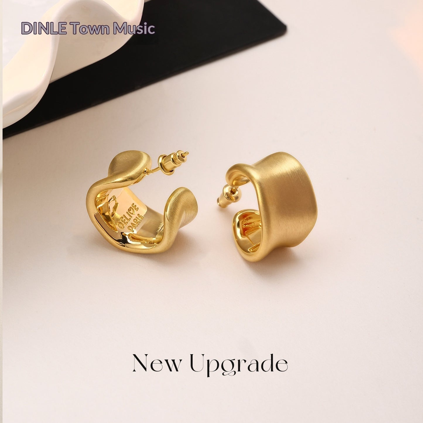 Simple Retro Design Womens Alloy Hoop Earrings