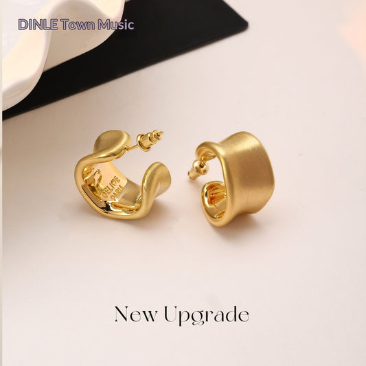 Simple Retro Design Womens Alloy Hoop Earrings