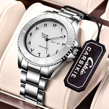 Luminous Mens Sports Mechanical Watch With Date Display And Water Resistance