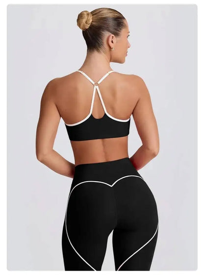 2025 New Women's Yoga Set-High Waist Butt-Lifting Slim Workout Outfit,Backless Sports Bra&Compression Leggings For Yoga, Gym 2 sold
