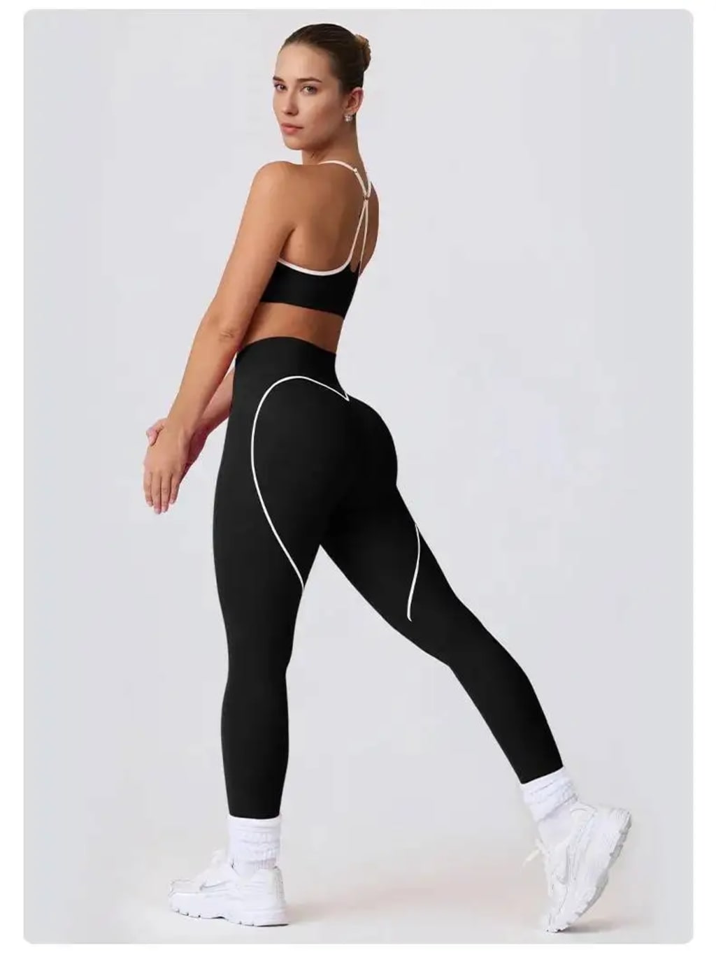 2025 New Women's Yoga Set-High Waist Butt-Lifting Slim Workout Outfit,Backless Sports Bra&Compression Leggings For Yoga, Gym 2 sold